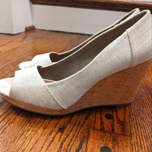 Toms Stella Open Toe Wedges